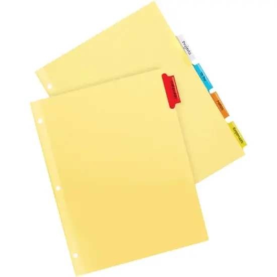 Avery Insertable Dividers, 5 Multicolor Tabs, 10 Sets of 81000 image {4}