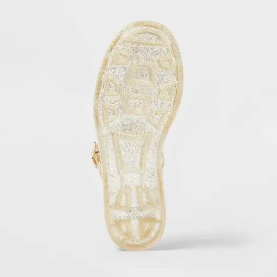 Women's Poppy Ankle Strap Jelly Sandals - Wild Fable&trade; Light Gold image {3}