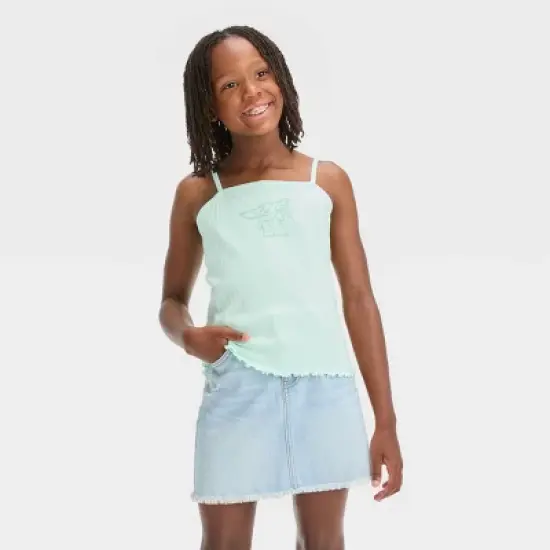Girls' Star Wars Grogu Tank Top and Cardigan Set - Green image {1}