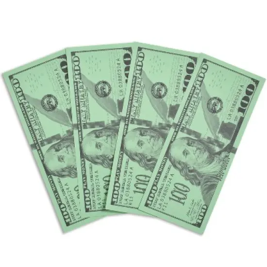 Learning Advantage One Hundred Dollar Play Bills, Set of 50 image {4}