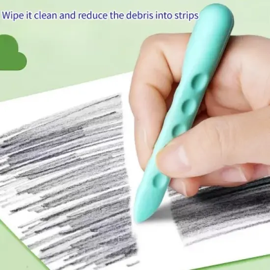 HTUTWOO 5 Pcs Pen-Shaped Eraser, Grip Cute Erasers, Erasers for Pencils, Art Eraser for Drawing, Office, School Supplies & Back to School image {1}