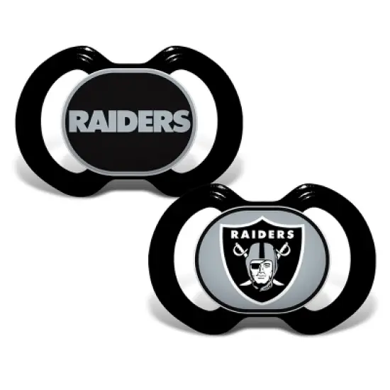 BabyFanatic Officially Licensed Unisex Pacifier 2-Pack - Las Vegas Raiders NFL image {6}