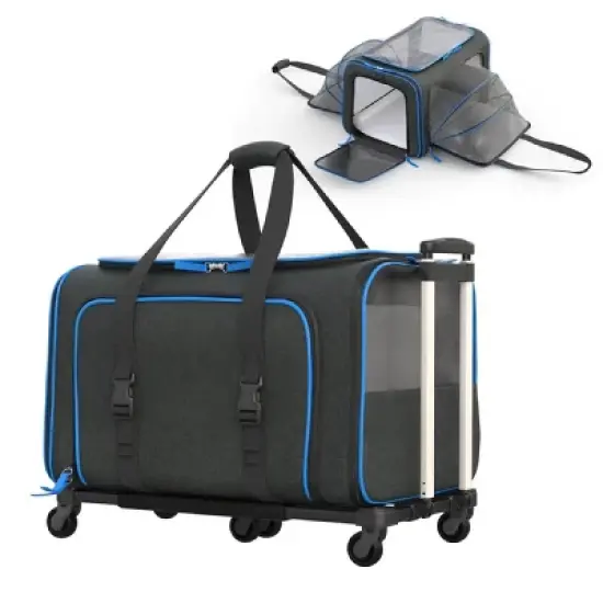 Expandable Wheeled Pet Carrier image {7}