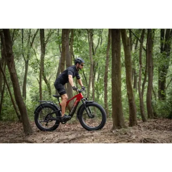 Vanpowers Adult GrandTeton Pro 2.29' Step-Over 750W Hub Motor Electric Bike - Red/Black image {9}