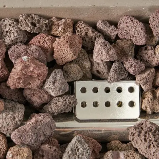 40-Inch Rectangular Outdoor Fire Pit with 40,000 BTU Heat and Propane Storage image {14}