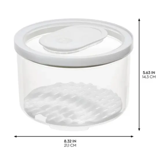 iDesign Round Produce Bin with Drainage Tray and Lid image {5}