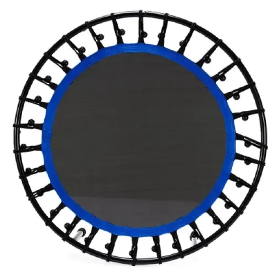 JOMEED 40 Inch Silent Mini Fitness Trampoline Bungee Rebounder Trainer for Efficient At Home Strength Training, Muscle Building, and Cardio, Blue image {2}