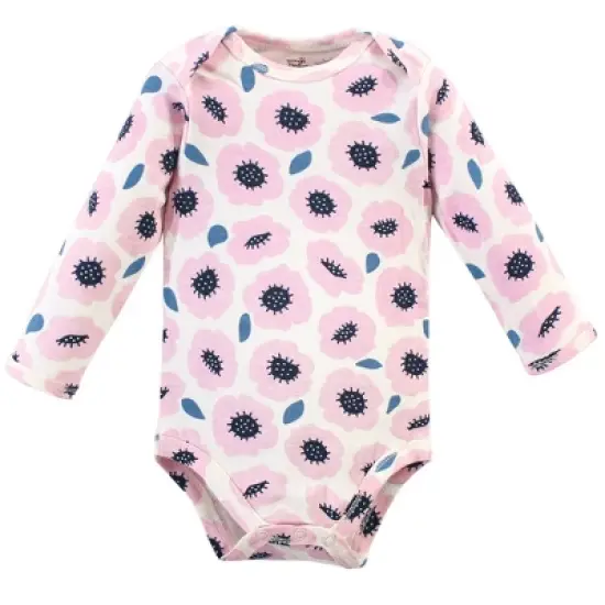 Touched by Nature Baby Girl Organic Cotton Long-Sleeve Bodysuits 5pk, Blossom image {2}