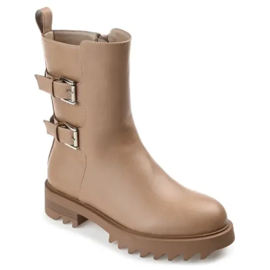 Journee Collection Womens Yasmine Almond Toe Block Heel High Ankle Booties image {10}