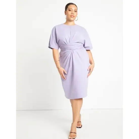 ELOQUII Women&rsquo;s Plus Size Cross Front Flutter Sleeve Dress image {3}
