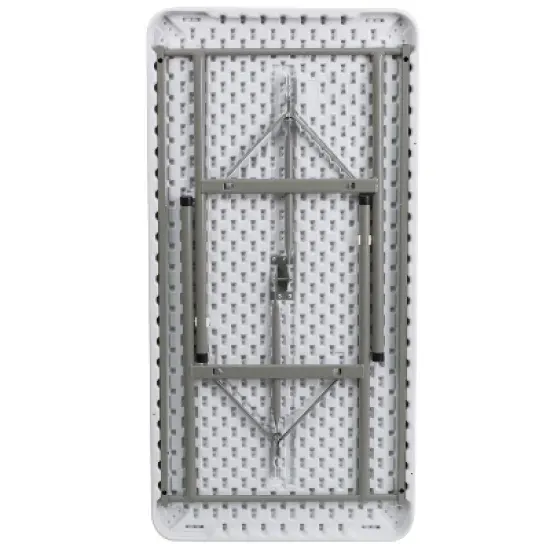 Flash Furniture 4-Foot Granite White Plastic Folding Table image {6}