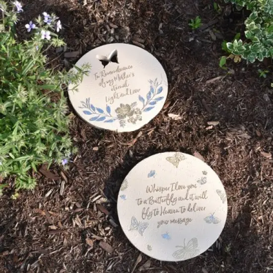 Pavilion Gift Company - Butterfly Whispers - 10" Garden Stone - Stepping Stones and Pathways image {1}