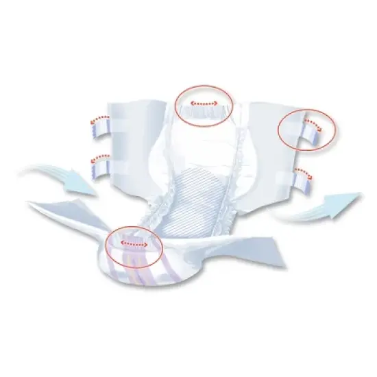 Seni Super Quatro Adult Incontinence Brief Regular Heavy Absorbency Breathable / Overnight, S-RE10-BQ1, Severe image {5}