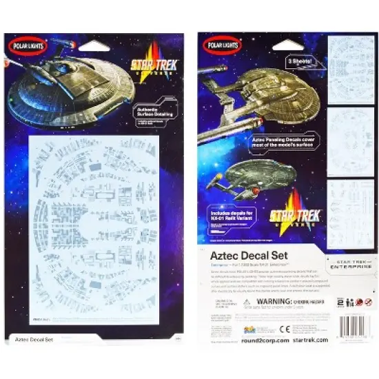 "Star Trek Universe" Aztec Decal Pack for NX-01 Enterprise Ship in 1/1000 Scale by Polar Lights image {2}