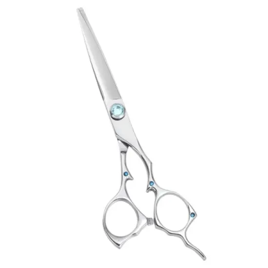 Unique Bargains Hair Cutting Scissors Premium Stainless Steel Razor with Blue Rhinestone image {6}