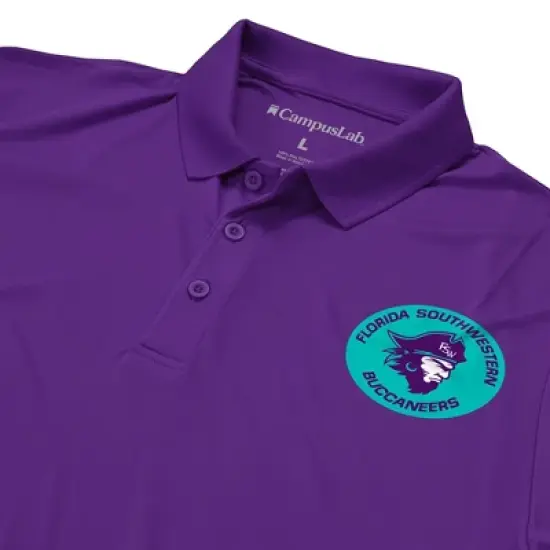 Men's Florida Southwestern State College Adult Polo Left Chest Logo image {3}