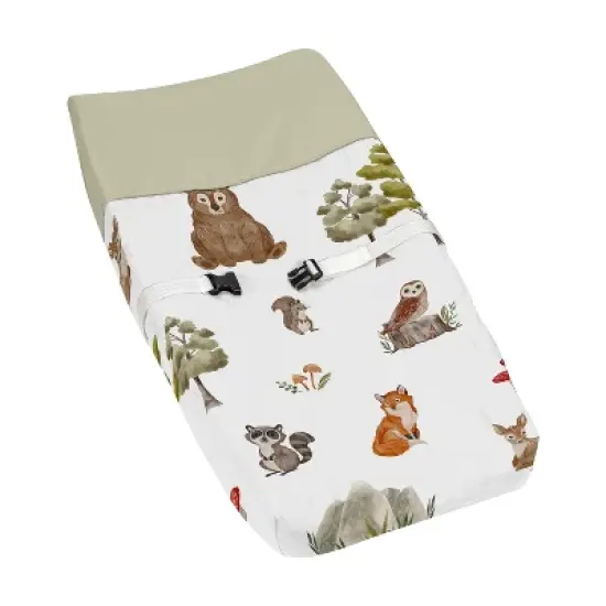 Sweet Jojo Designs Boy Girl Gender Neutral Unisex Changing Pad Cover Watercolor Woodland Forest Animals Multicolor image {5}