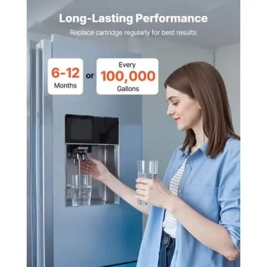 VEVOR Whole House Water Filter Replacement Cartridge, 4.5" x 20" GAC Activated Carbon, Replacement Filter for Whole Home Water Filtration, Blue image {5}