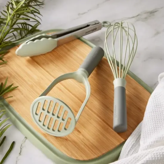 BergHOFF Balance Silicone Serving Tongs, Recycled Material, Sage image {4}