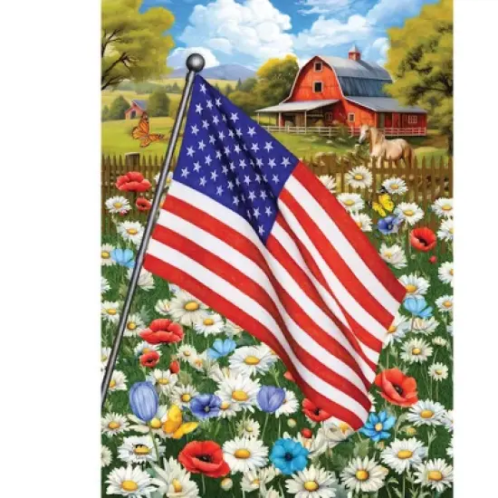 Briarwood Lane Summer Garden Flag 12x18 For Outdoor American Flower Field For Summer Garden Flag Flags For Outside image {2}