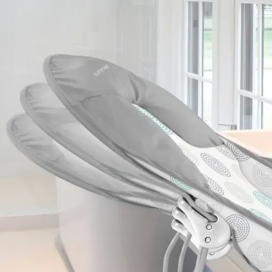 Summer Infant  Deluxe Baby Bather Dashed Dots Gray/Aqua image {2}