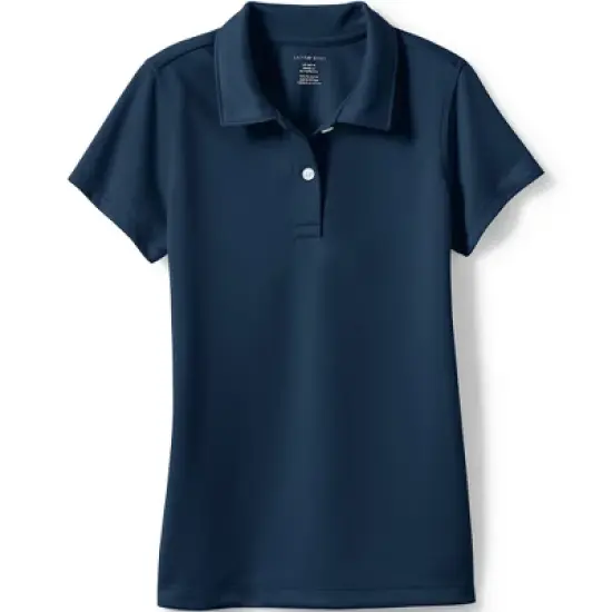 Lands' End Girls Short Sleeve Poly Pique Polo Shirt image {3}