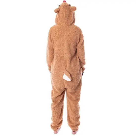 Rudolph The Red Nosed Reindeer Unisex Adult Fleece Union Suit Pajama Sleepwear image {4}