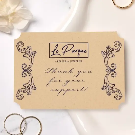 Avery Kraft Brown Postcards, 3-1/2" x 5" Rectangle Scalloped Edge image {3}