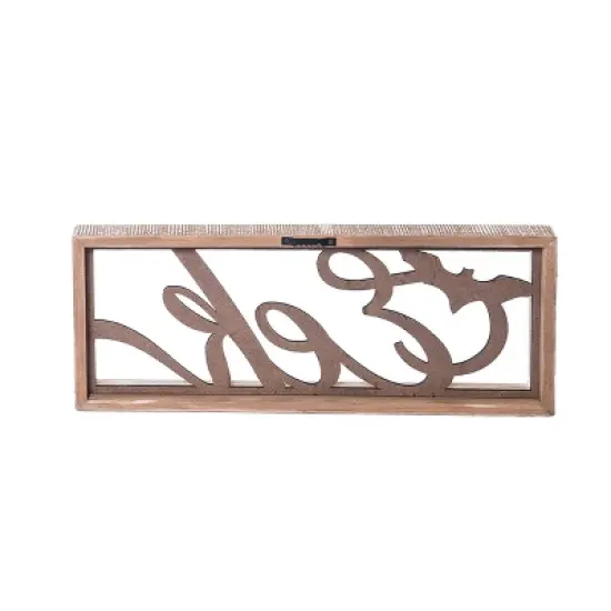 Transpac 14.17 in Multicolor Halloween Eek with Natural Frame Decorative Object Fir Wood image {2}