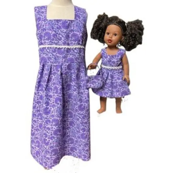 Doll Clothes Superstore Size 8 Matching Girl And Doll Dresses With Purses image {1}
