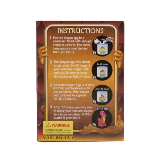 Class Collections Surprise Growing Dragon Hatch Egg Kids Novelty Toy - Pack of 2, Black image {2}