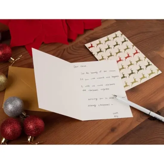 48-Pack Merry Christmas Holiday Greeting Card - Happy Holidays Xmas Cards in 6 Gold Foil Designs, Assorted Cards with Envelopes, 4 x 6 inches image {1}