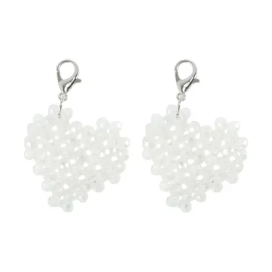 Unique Bargains Heart Beaded Shoelace Charms 1 Pair image {3}