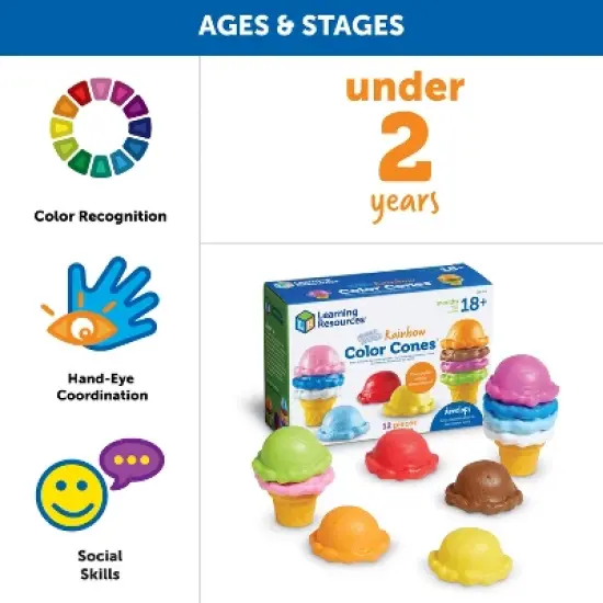 Learning Resources Smart Snacks Rainbow Color Cones image {4}