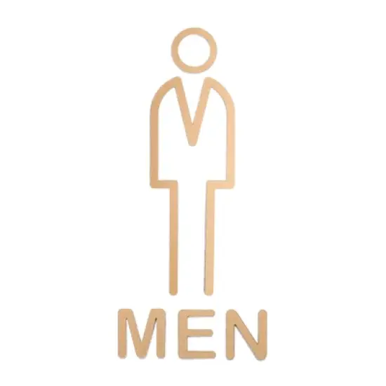 Unique Bargains Acrylic Self-Adhesive Decor Door Business Bathroom Sign image {5}