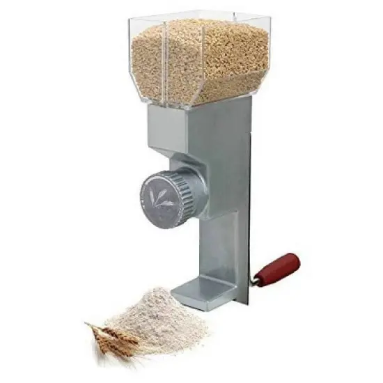 Kitchen Crop Compact Grain Mill - Deluxe, Non-Electric, Manual Power Grain Flour Grinder, 4.5 Cup Capacity, 15.75 inches image {3}