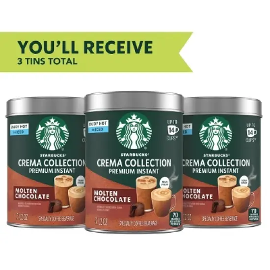 Starbucks Crema Collection Molten Chocolate Premium Instant Coffee - 21.36oz/3ct image {2}