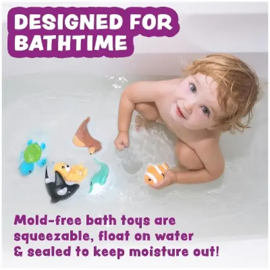 Tub Works Marine Mold Free Bath Toys, 6 Pack image {8}