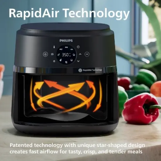 Philips 2000 Series 6.5qt Air Fryer Black image {3}
