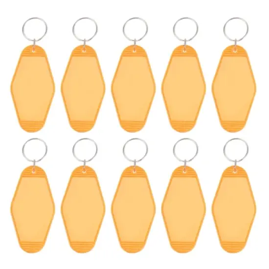 Unique Bargains Blank Vintage Motel Hotel Keychains Key Tag 10 Pcs image {10}