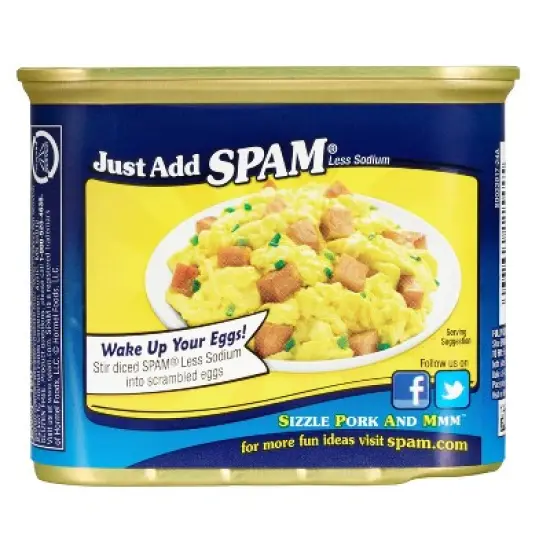 SPAM Less Sodium Lunch Meat - 12oz image {2}