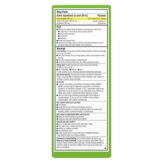 Robitussin Maximum Strength Multi-Symptom Cold Relief Liquid - Dextromethorphan - 8 fl oz image {1}