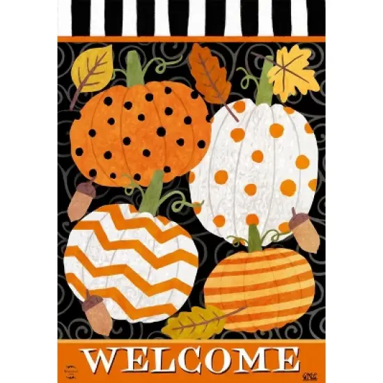 Fall Celebration Pumpkins House Flag 40" x 28" Briarwood Lane image {4}