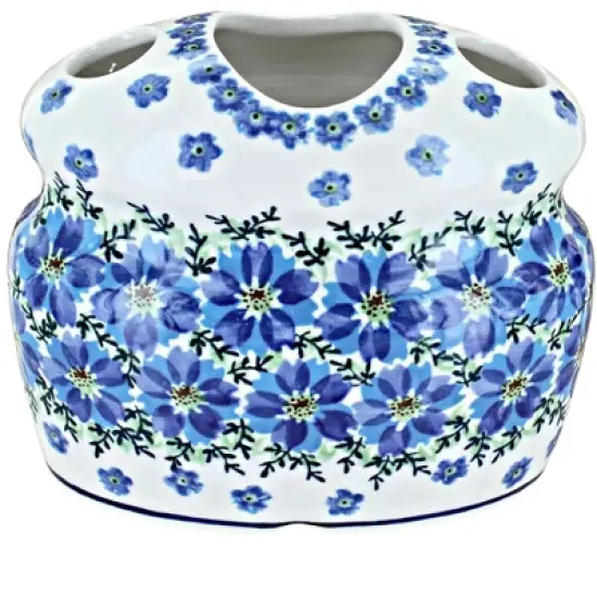 Blue Rose Polish Pottery 2115 Zaklady Toothbrush Holder image {2}