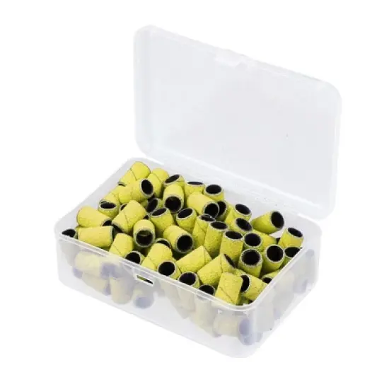Unique Bargains Nail Drill Bits 120 Grit Sanding Bands Set 100 Pcs image {7}