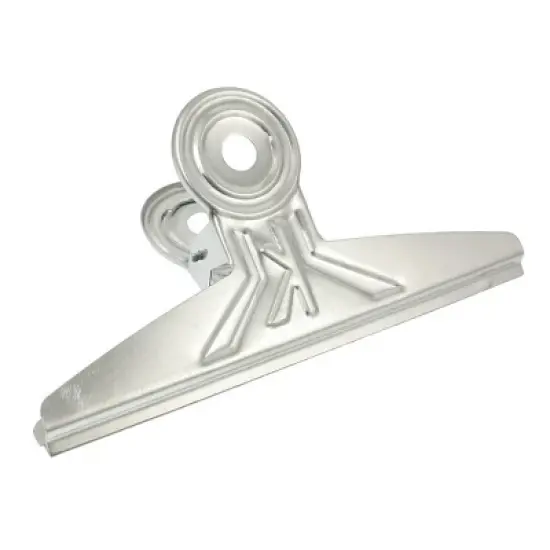 Unique Bargains Smooth Surface Spring-Loaded Design Steel Production File Ticket Organizer Clamp Clips 7.9 Inch image {1}