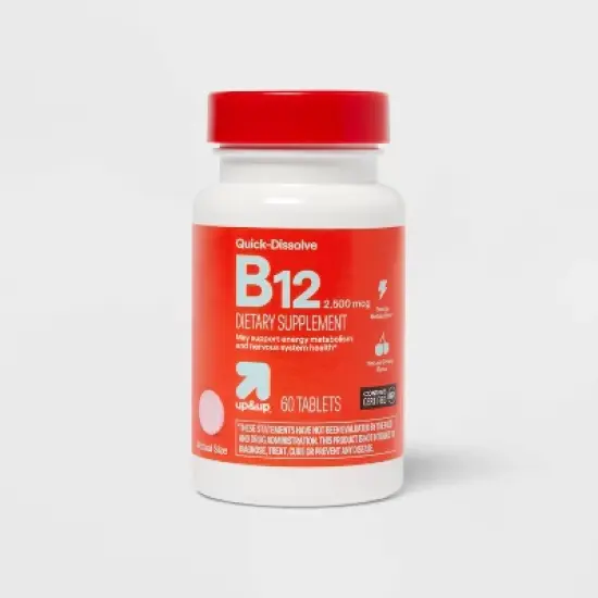 Vitamin B12 2500mcg Quick Dissolve Tablets - Cherry Flavor - up&up&trade; image {4}