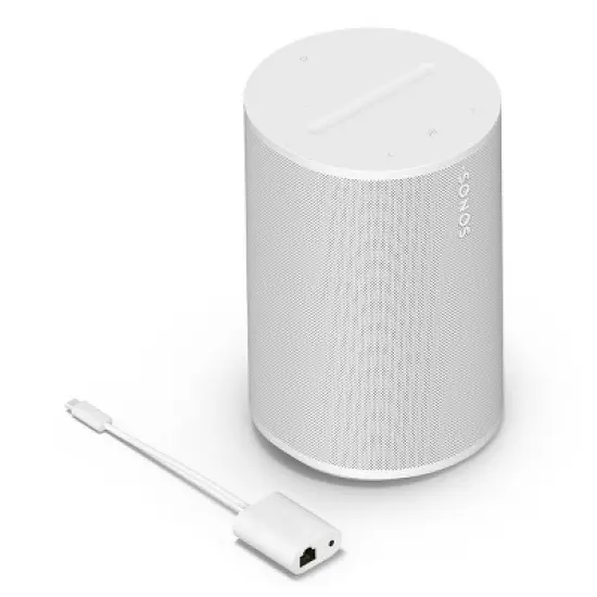 Sonos Era 100 Voice-Controlled Wireless Bluetooth Smart Speaker with Split Combo Cable Adapter with Ethernet and 3.5 mm Jack (Black) image {15}