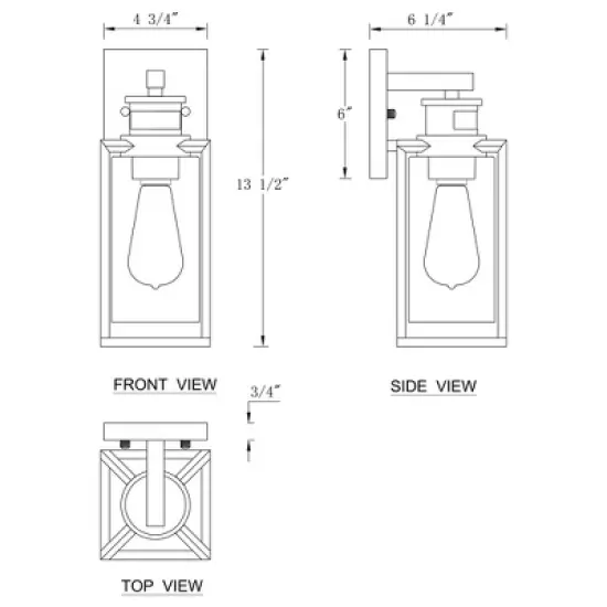 C Cattleya 1-Light  Motion Sensor and Dusk to Dawn Outdoor Wall Light  With Matte Black Finish image {6}