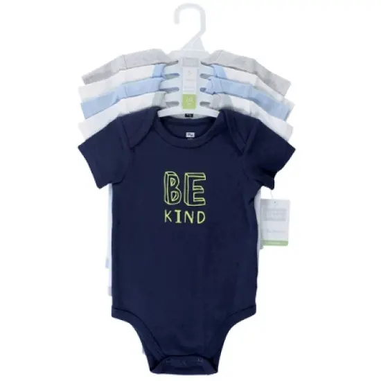 Hudson Baby Infant Boy Cotton Bodysuits, Be Kind Boy image {1}